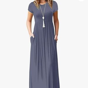 Short Sleeve Maxi Dress with pockets